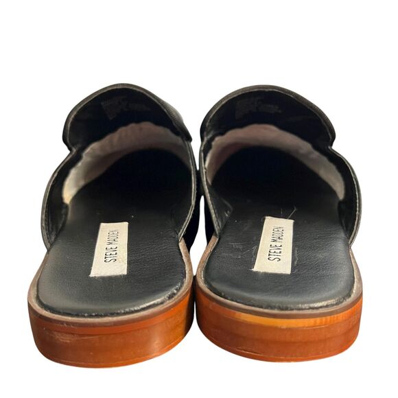 Steve Madden Loafers Shoes Mens Size 9.5 Black SWAVEY Horsebit Mule Slip-On - Picture 4 of 11